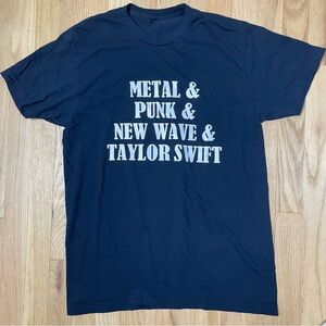 Swemo T-Shirt Fan Metal Punk New Wave Taylor Swift Music Tee Black Med Novelty